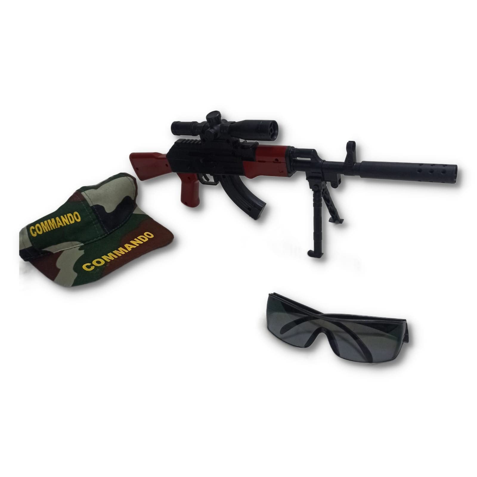 Zillion Billion MA MINI40 cm Long Plastic AK47 Toy Gun BB Bullet with Multicolour, 2 3 4 5 Years for Boys Kids Girls.Military Toy Gun Sniper Toy Gun Commando Toy Gun PUBG Toy Gun