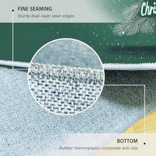 Tapis chambre vert lavable antidérapant en microfibre douce - 7