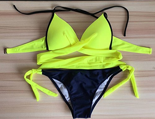 Bikini grande taille XL et maillot de bain bonbon bicolore split cross pack