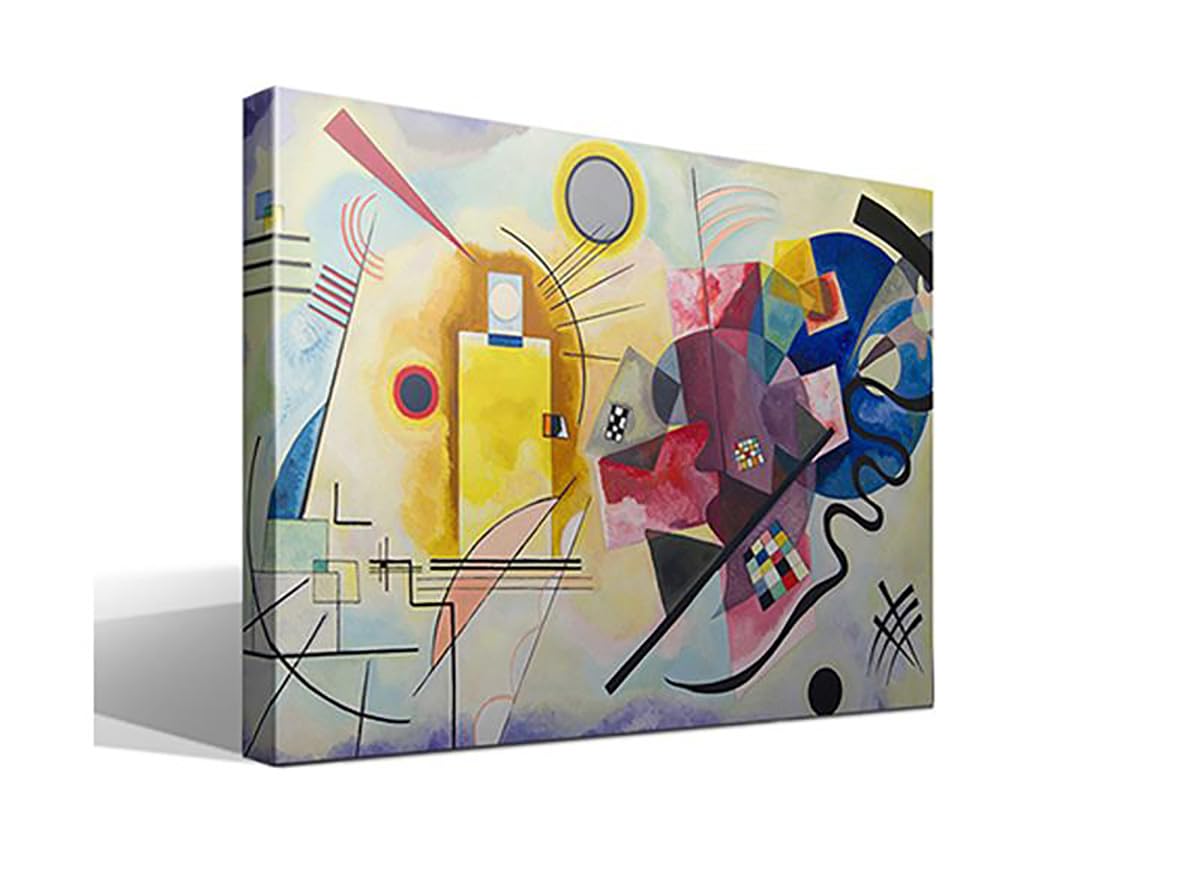 Amarillo Rojo Azul | Vasily Kandinsky | Abstracionismo | Cuadro Canvas Wall Art | Impresion Giclee lienzo algodon puro | Bastidor 3cm | 70x95cm