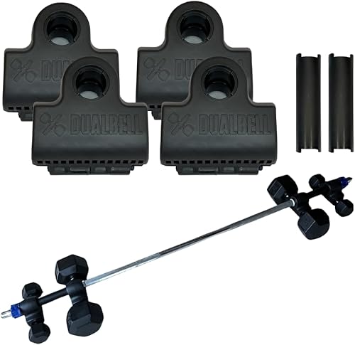 Superset - Adaptadores de mancuernas a barra - Convierte mancuernas para uso en barra de 1 pulgada de diámetro (hasta 100 libras, 2 pares, 2