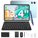 P13 Tablet 13 Inch, Android 16 Tablet with Gemini AI, 48GB+128GB/TF 2TB, 12000mAh, 120Hz Gaming Tablet, 1920x1200, Octa Core Android Tablets, 8+13MP, Widevine L, Tablet with Keyboard, Stylus & Mouse