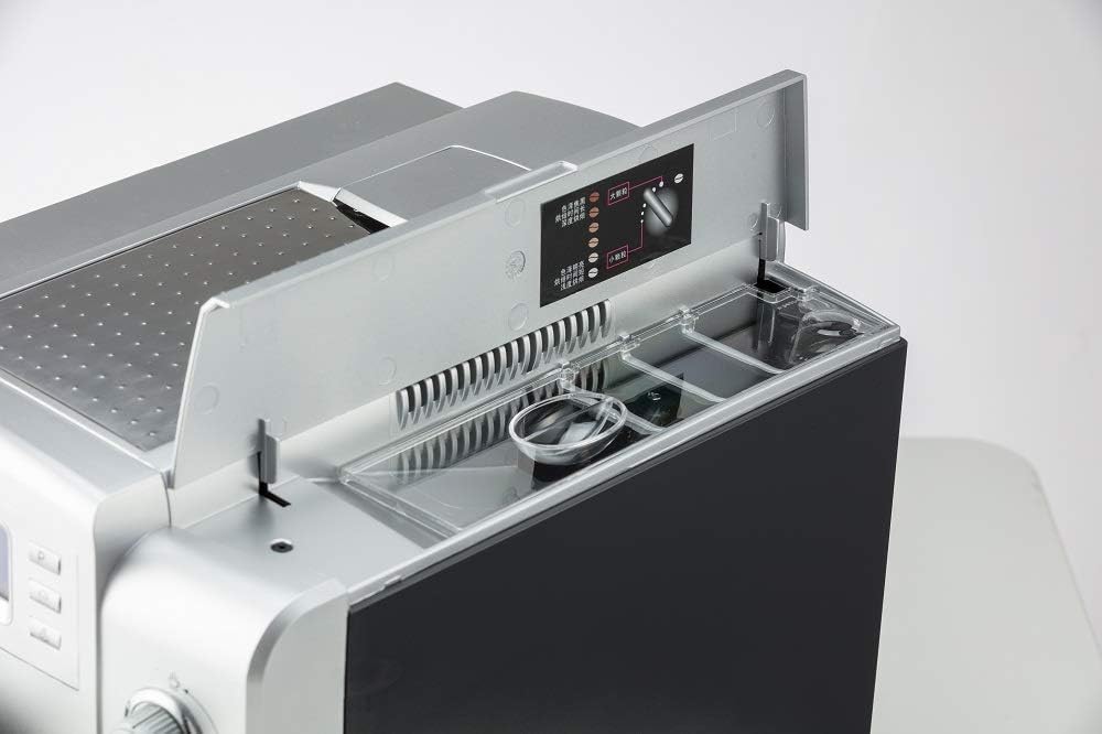 Arriba view of the JAVA WSD18-010B showing the bean hopper and water tank access