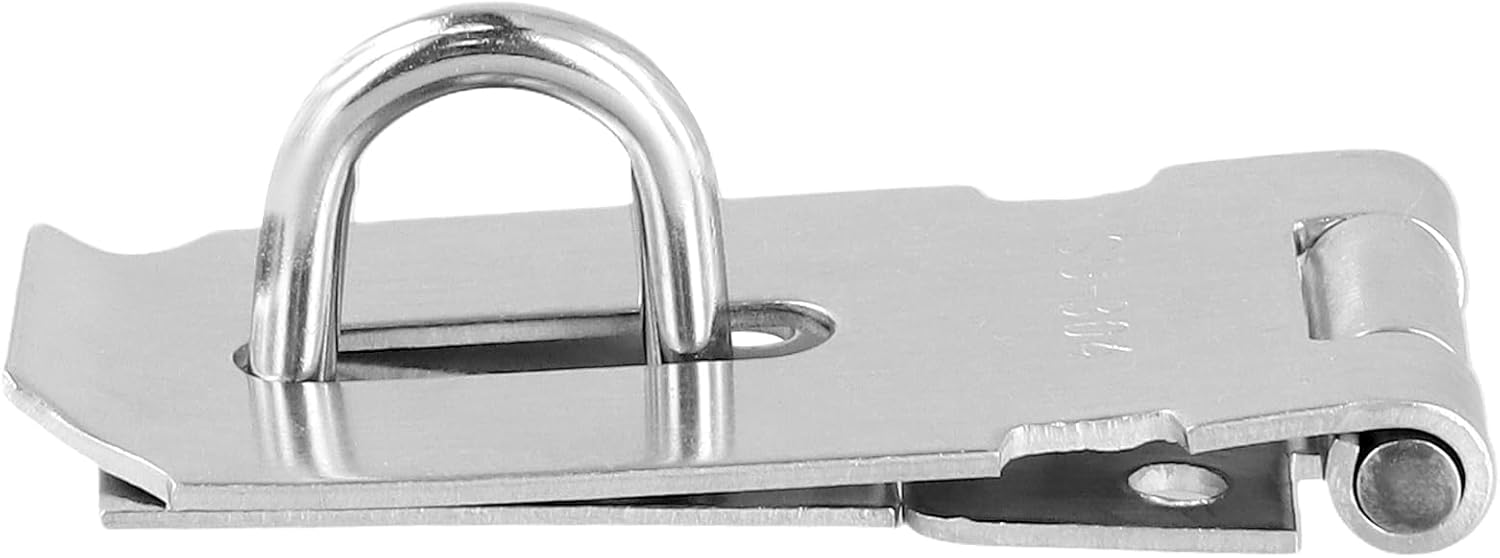 15pcs 3 Inch Stainless Steel Packlock Clasp Hasp Lock Latch, Pad Lock Latches with 120 Screws, Door Padlock for Boxes, Door