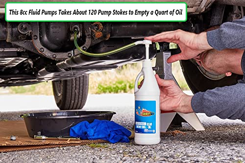 Image of Slippery Pete - Fluid Pump for Standard Quart Bottles - 8cc per Pump Stroke and 3rd Hand Adapter, Transfer Gear Oil, Transmission and Differential Fluid (28mm)