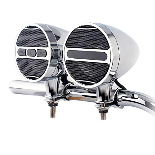 GMtes 12V Motociclo Mp3 Bluetooth Audio all Metal Car Manubrio Audio Auto elettrica Impermeabile Horn Plug-in Radio Box