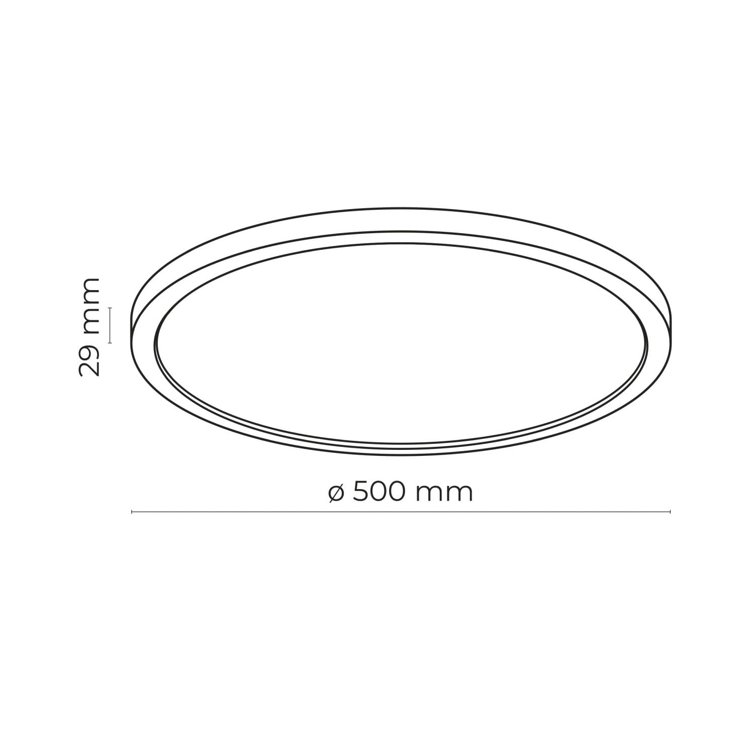Licht-Erlebnisse LED Deckenleuchte Badezimmer Dimmbar 3 Lichtmodi 3000/4000 / 6500 K Ø 50 cm rund IP54 Weiß 4980 lm Deckenlampe Badleuchte