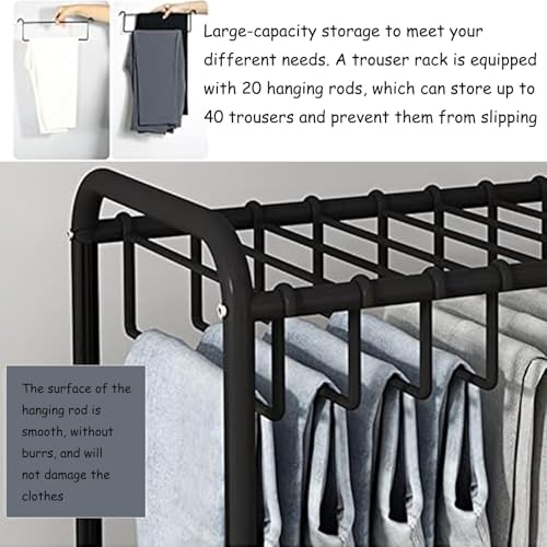 Rangement de placard extensible gain de place avec support 24 pantalons