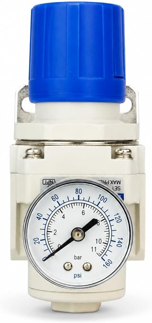 BLCH 3/8" NPT Air Pressure Regulator - Air Regulator for Compressor,Air Compressor Regulator Air Drying System AR3000-03 Gauge 0-160 PSI