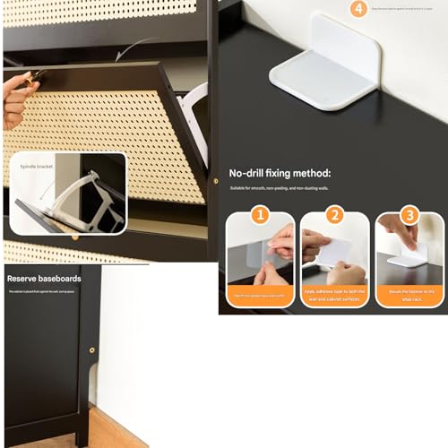 Generico Mobiletto Porta Scarpe, armadietto per corridoio, scarpiera, Copri Scarpe, cassetto, Panca Pieghevole per Ingresso, scarpiera in bambù a 2/3 Ante, scarpiera autoportante nizer Slim da 17 cm