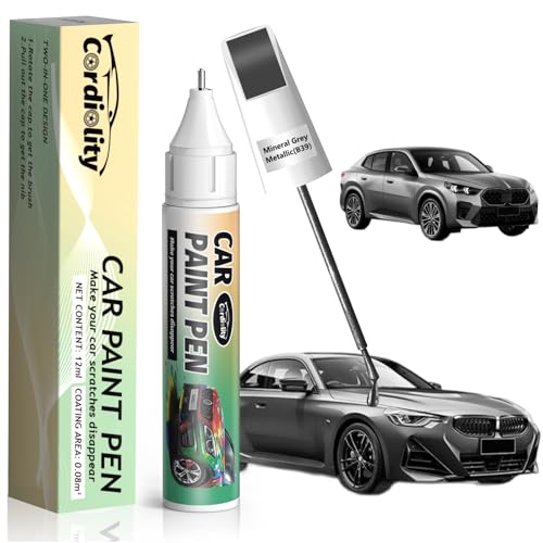 Image of B39 Mineral Grey Metallic Touch Up Paint for BMW, Color Accurate Car Paint Scratch Repair Pen, Quick & Easy Fix Automotive Chips and Nicks