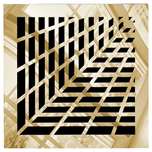 Saba Vent Covers Air Grille - Acrylic Fiberglass Register 10" X 10" Duct Opening (12" X 12" Overall) Gold Mirror Finish Decorative Register For Walls, Ceilings Not Floor Use, Vivian #TOP9
