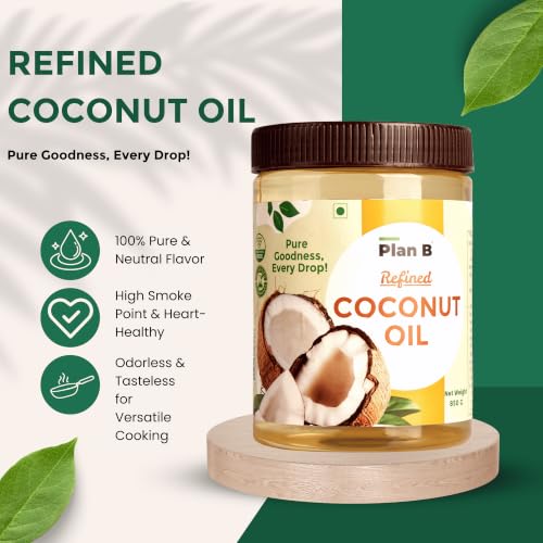Image of Plan B Refined Coconut Oil - Pure & Premium | Pack Of 2 (850 g each)
