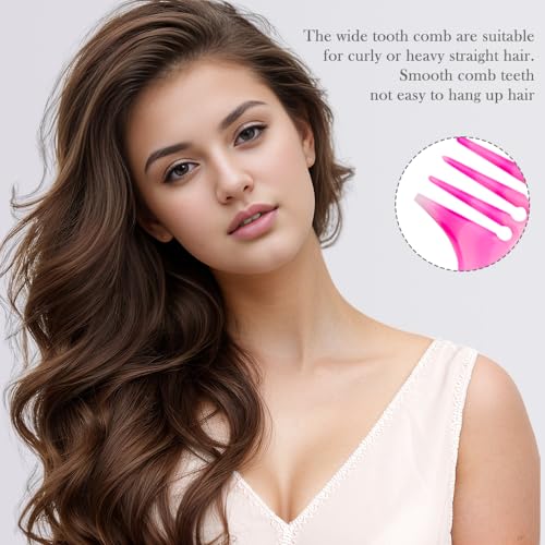 Fhallynn Pink Hair Comb Set - Wide Tooth thumb #3