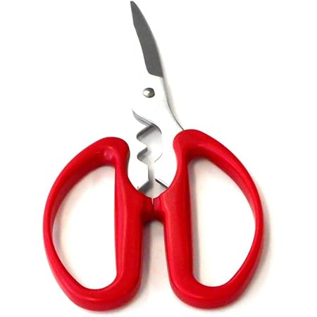 下村工業 日本製 かに スパ キッチンバサミ KSH―01 新潟 燕三条製 シルバー/レッド