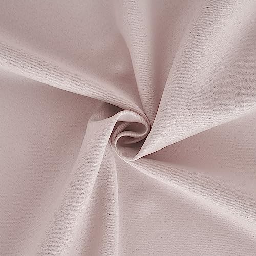 Image of Mix Matched Pink Full Blackout & Sheer Leaf Lace Curtains 52 inchWx95 inchL 6Panels