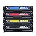 Price comparison product image 125A Color Toner Cartridge Compatible with HP 125A CB540A CB541A CB542A CB543A Original Toner Cartridges for HP CM1312 CP1215 CP1514 CP1515 CP1518 Color Laser Printer-4colors