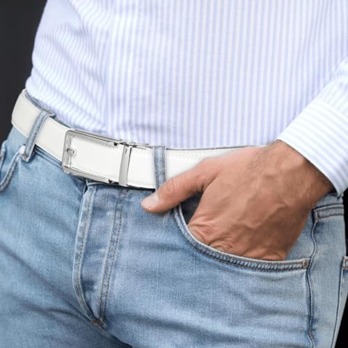 Image of Men's Ratchet Comfort Click Belt -1 3 /8 Leather Dress Belt