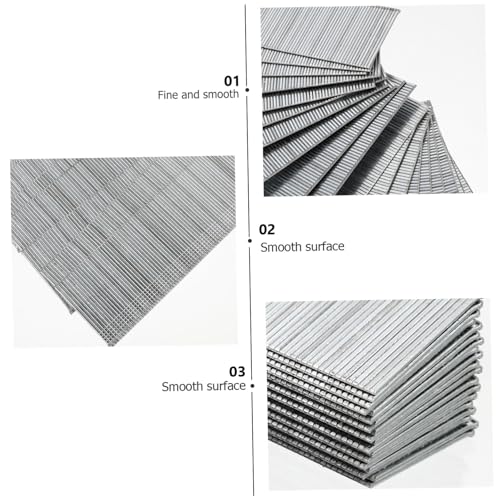 Cabilock 1600pcs Clavos rectos galvanizados, superficie lisa, alta resistencia para clavos neumáticos miniatura 6