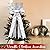 Poen Christmas Tree Topper Hat Shiny Sequins Top Hat with Bow Lengthened Ribbon Tree Topper Santa Christmas Decorations for Xmas Gift Ideas Holiday Winter Party Ornament Supplies(Silver)