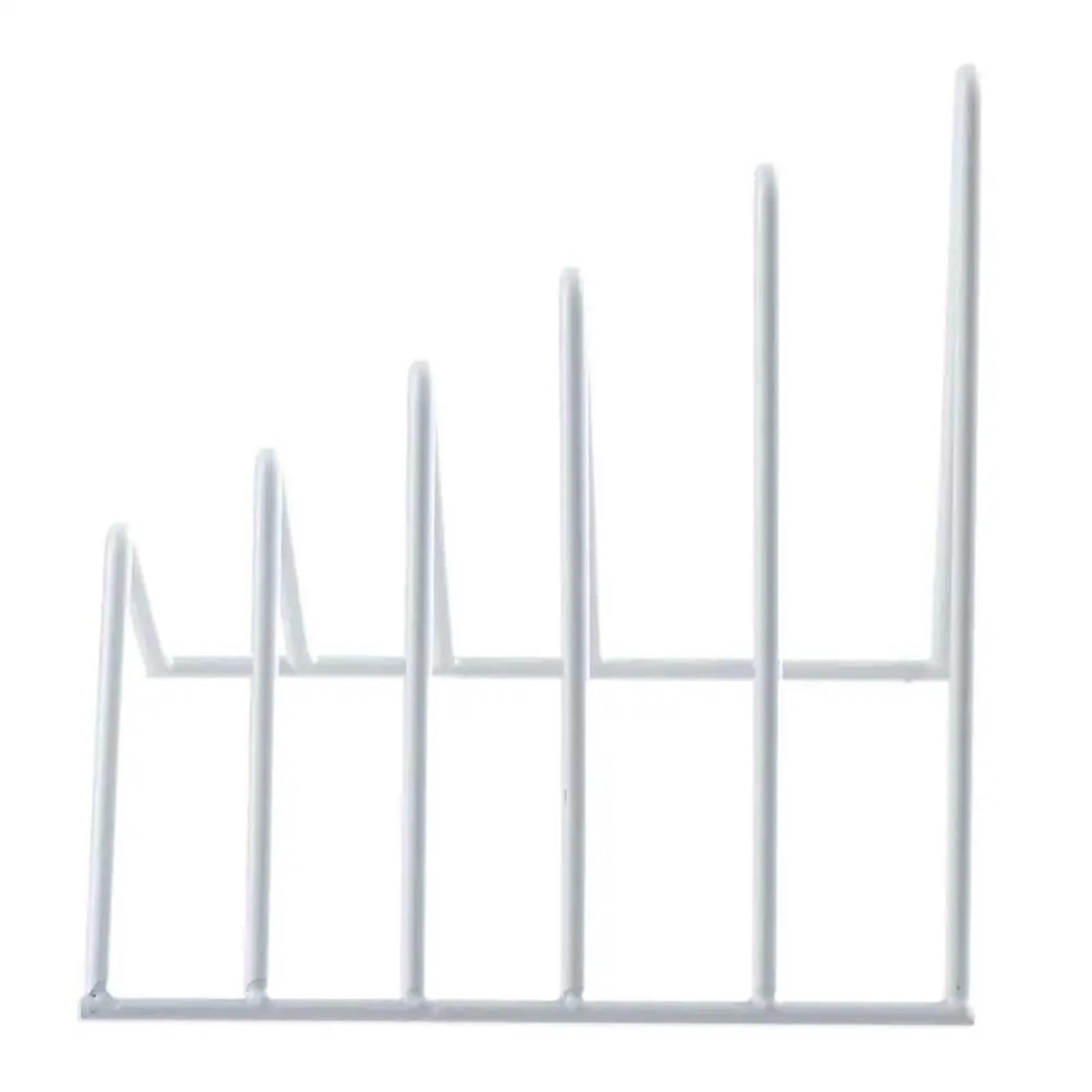Desktop Bookends 2pcs Student Stationary Desk Storage Magzine Holder Desktop Organizer Iron Book Stand Triangle Bookend Record Rack for Book Storage(White)