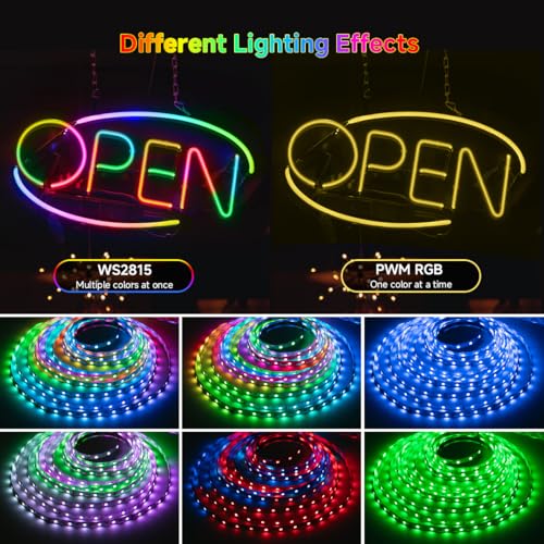 Tira de LEDs RGB direccionable BTF-LIGHTING WS2815 3 m 180 LEDs miniatura 3