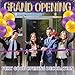 Mixweer Grand Opening Ribbon Cutting Ceremony Kit Grand Opening Banner Decorations with 10'' Scissors 40 Pcs Balloons Satin Ribbon Bows and More Supplies for Business Events (Purple Gold)