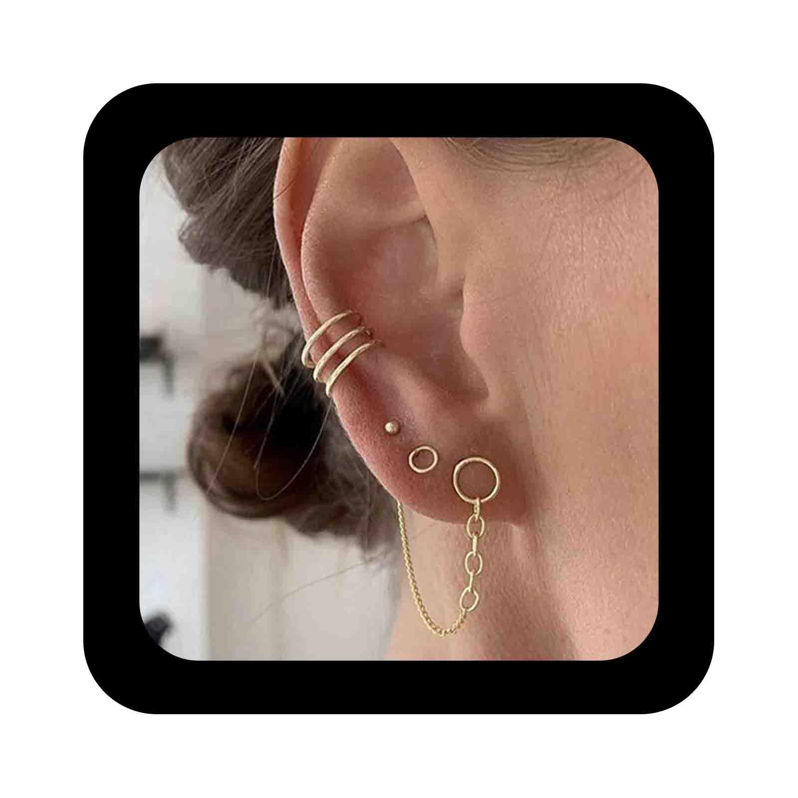 Ear Clips Gold Ear Cuff Amazon Gold Ear Cuffs For Women CASSIECA