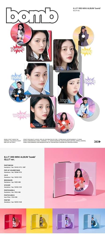 Amazon.com: ILLIT bomb [GLLIT ver.] 3rd Mini Album (Wonhee