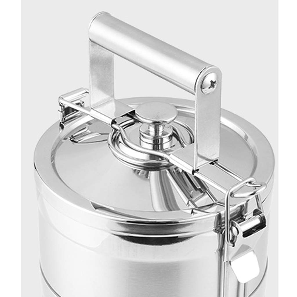 Fiambrera térmica de Acero Inoxidable, contenedor a Prueba de Fugas con Bolsa de Almuerzo aislada, contenedor de Almacenamiento de Alimentos de Gran Capacidad (2,4 l)