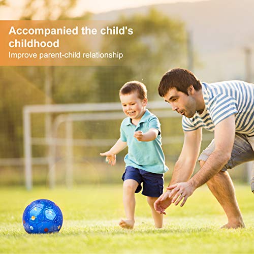 Kids Soccer Ball, PP Picador Sparkling Soccer Ball Cartoon Ball Toy Gift for Kids, Toddlers, Children, Boys, Girls, School, Kindergarten, Student, Baby (Blue)