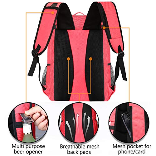 Forich Backpack Cooler Leakproof Insulated Waterproof Backpack Cooler Bag, Lightweight Soft Beach Cooler Backpack For Men Women To Work Picnics Camping Hiking, 30 Cans (Watermelon Red) #TOP4