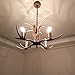 EFFORTINC Antlers Vintage Style Resin 4 Light Chandeliers, American Rural Countryside Antler Chandeliers,Living Room,Bar,Cafe, Dining Room Deer Horn Chandeliers