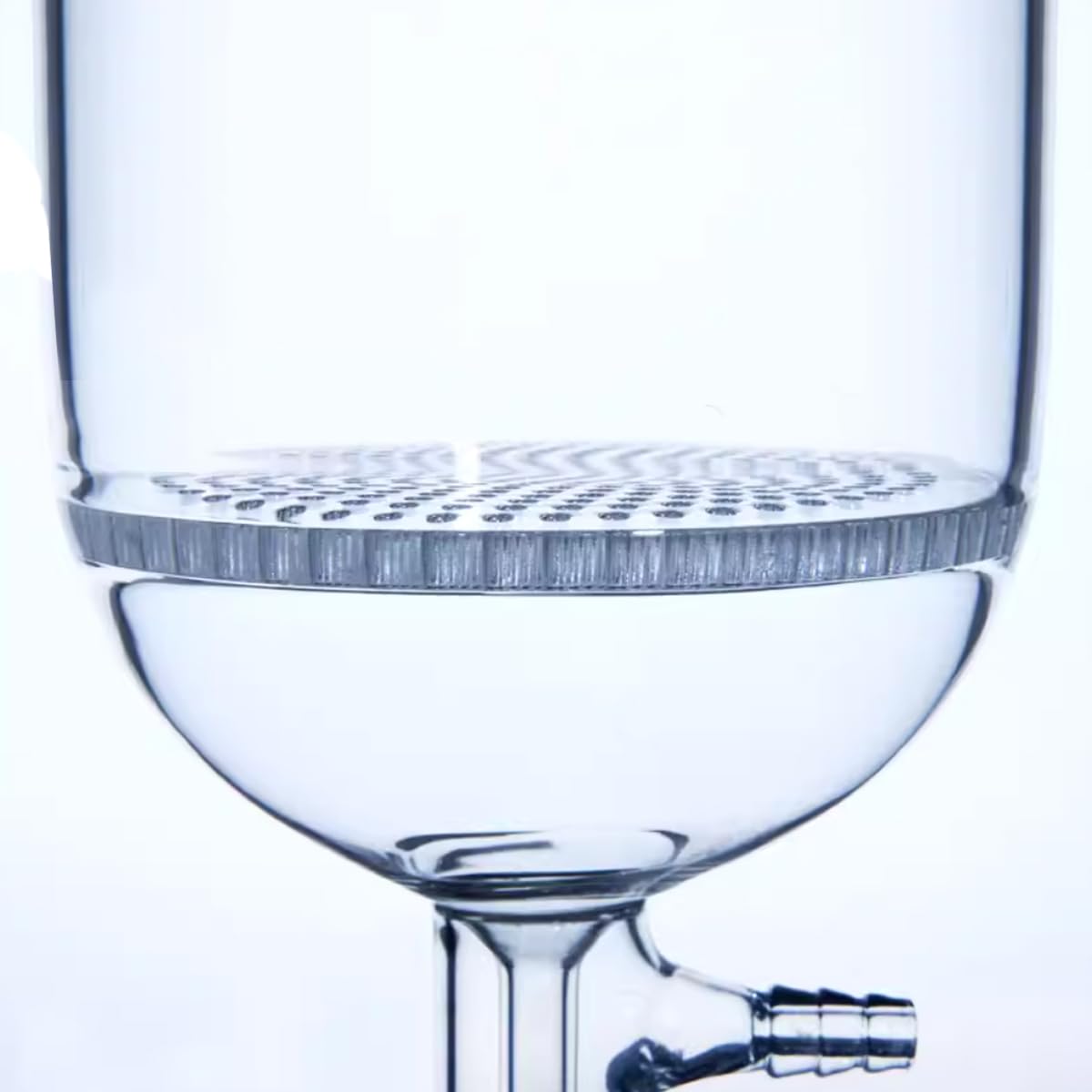 Embudo de filtro de vidrio Brinell de borosilicato, embudo de filtro de placa de vidrio perforado con costura estándar 24/29 en laboratorio (1000ML)