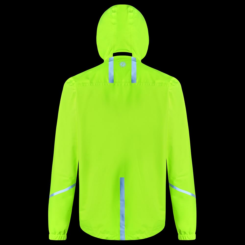 time to run wasserdichte Laufjacke Mit Taschen für Herren - Leichte Winddichte Atmungsaktiv - Ideal für Übung und Jogging