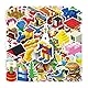 Bausteine Aufkleber Stickers 50 Stück Skateboard Graffiti Aufkleber Motorräder Fahrrad Snowboard Gepäck Laptop Auto Koffer für Kinder und Jugendliche Wasserdichte Vinyl Aufkleber