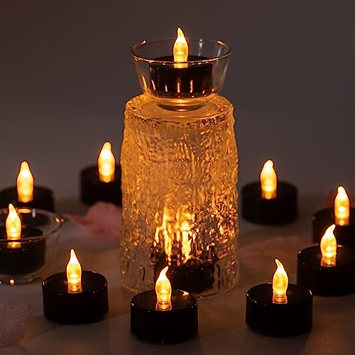 Pandaing PD-BYT-40 Lasts 2X Longer Black Flameless Tealight Candles thumb #4