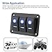 24V 12V Switch Panel 3 Buttons Car Light Toggle for Boat Truck Trailer Caravan Motorcycle Off Road 4x4 Marine Auto Accessories(Green)