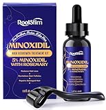 5% Minoxidil Hair Growth Kit for Women Hair Growth: RootStim Extra Strength Hair Regrowth Treatment with Biotin, Caffeine & Peptides for Thinning Hair, Fuller & Healthier Hair - 2.03 Fl Oz