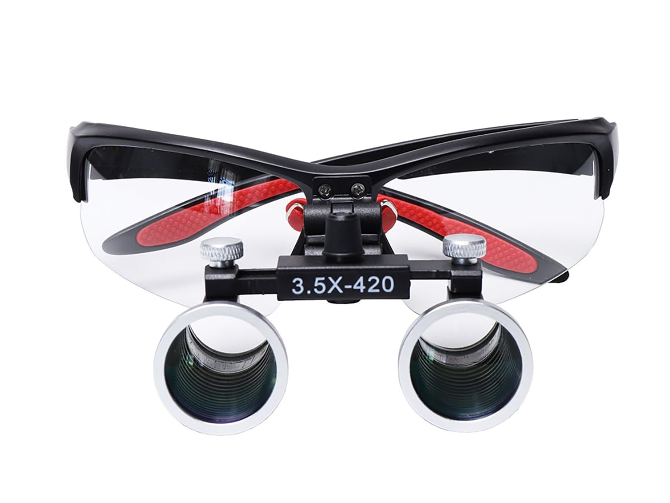 Generic Dental Loupes Binocular Surgical Magnifier 2.5X 3.5X Ultra-Lightweight Optical Loupe 320-420mm Magnifying Glass for Dentist (3.5X-420), Black