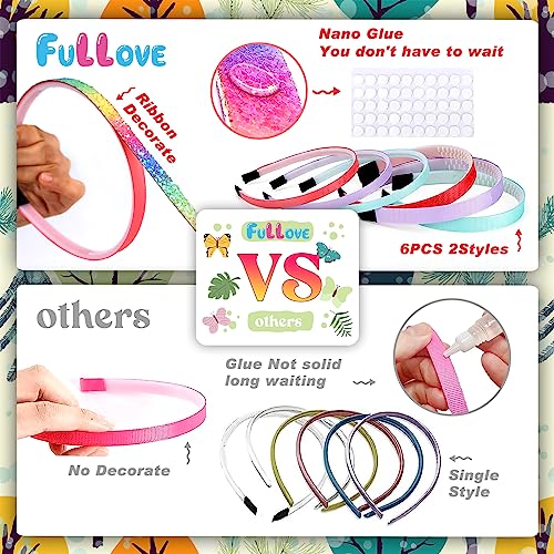 Fullove Hair Accessories Mermaid Toys Gifts for Girls: 6 7 8 9 Year Old Art Crafts Set DIY Jewellery Making Sets for Girl Age 5-12 Hair Gifts Headbands for Girly Girls Princess Presents - Image 6