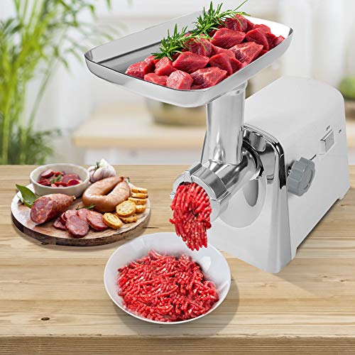 Meat Grinder Electric 1600W Stainless Steel Meat Grinder Meat Food Grinder Accessory Kit with 3 Grinding Plates for Home Kitchen Commercial Using - Thumbnail 7