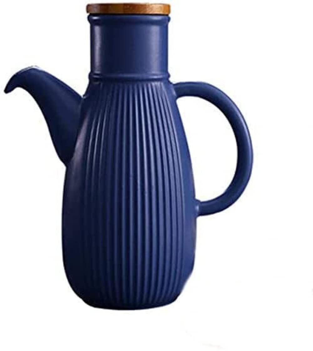 Dispenser artigianale per olio d'oliva e aceto, 750 ml, in ceramica, stile retrò, per condimenti da cucina, perfetto per cucinare e condire l'insalata