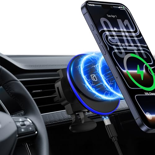 Cargador de coche inalámbrico magnético en viajes largos con Google Pixel