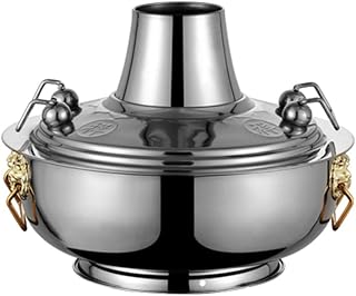 Old Beijing Copper Hot Pot Shabu Shabu Shabu All Copper Old Hot Pot Casserole Outdoor Hot Pot Shabu Shabu Shabu Lamb Scorpion Pot Suitable For Family Dinner And Outdoor Picnic(Silver,30cm)