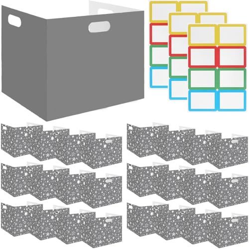 Ireer 24 Pcs Desk Dividers for Students Privacy Folders Standard Classroom Folder Teacher Supplies School Privacy Cardboard Reduces Distractions for Classroom Keep Eyes from Wandering(Gray)