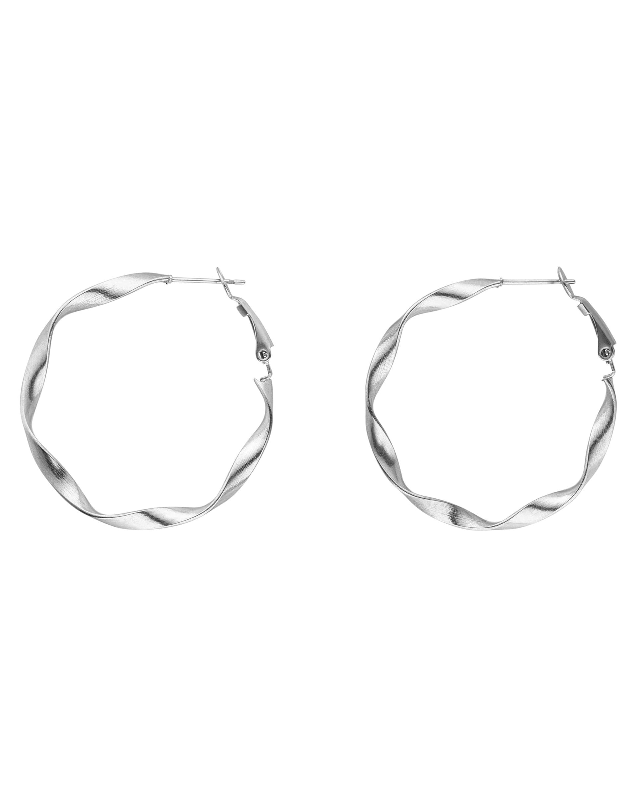 Purelei Ke Kai Ohrringe (Silber) – Damenohrringe aus langlebigem Edelstahl – Wasserfeste Ohrringe Damen – 4,2 cm Durchmesser – Modeschmuck für deinen individuellen Look
