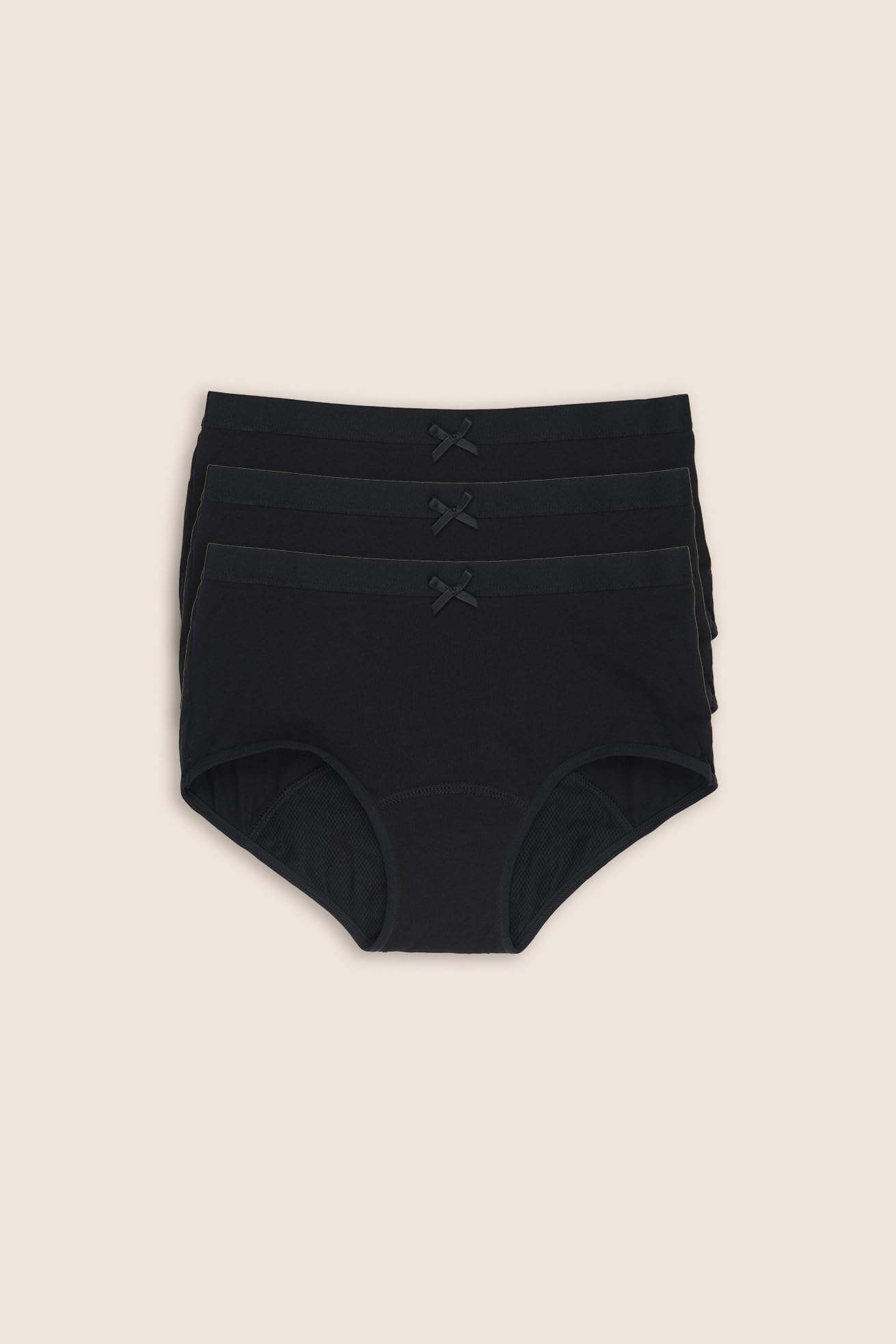 SELENACARE Bielizna okresowa dla nastolatków, hipster (3 sztuki) - bielizna menstruacyjna dla nastolatków, nadaje się do prania, 100% wegańska, trwała, 20 ml, absorpcja, czarna, rozmiar 158, czarny, M
