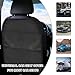 SHMZK Kick Mat Back Seat Protector, Waterproof Car Backseat Protective Kick Mat with 2 Mesh Pockets, Large Vehicle Seat Back Kick Mat Organizer for Kids, Car Accessories