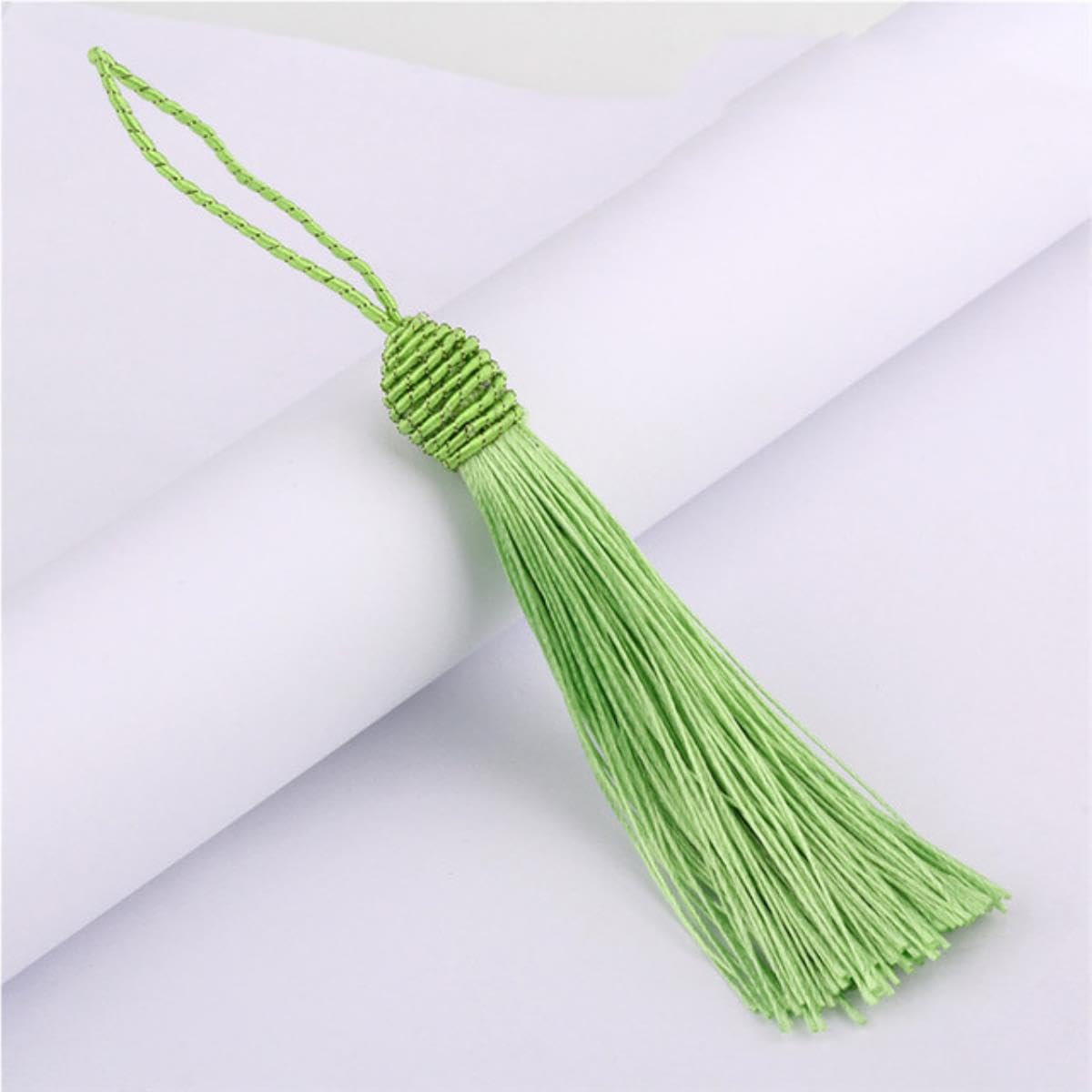 Glands pour rideaux et décoration de maison - Lot de 100 pompons en soie 15 cm Couleur 16